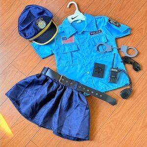 Police Blue Kids Shirt with Patches